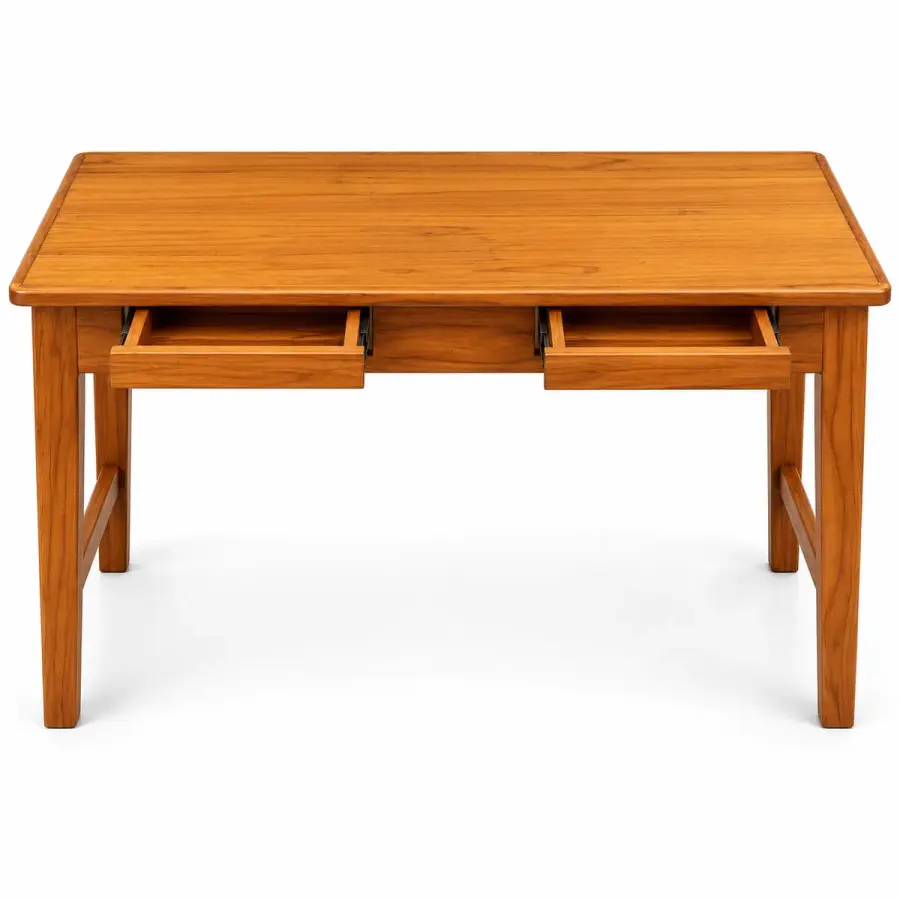 Honey Teak Desk & Chair Set