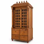 Jaali Door Floor Mandir – solid teak, Teakwood Factory