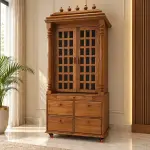 Jaali Door Floor Mandir – solid teak, Teakwood Factory