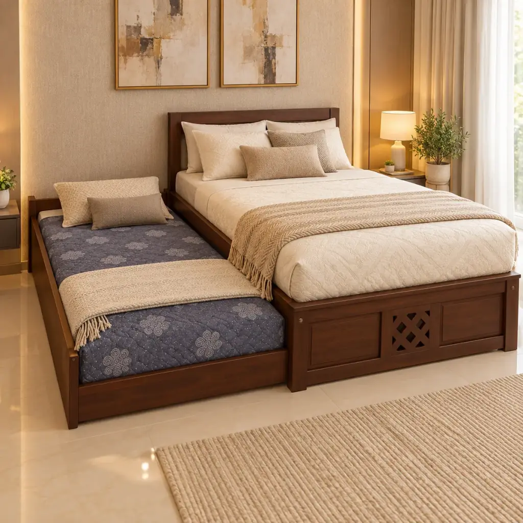 Jaali Panel Trundle Bed — photo 3