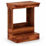 Jaali Side Open Mandir – solid teak, Teakwood Factory