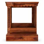 Jaali Side Open Mandir – solid teak, Teakwood Factory