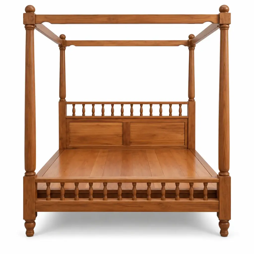 Kerala Spindle Canopy Bed — photo 1