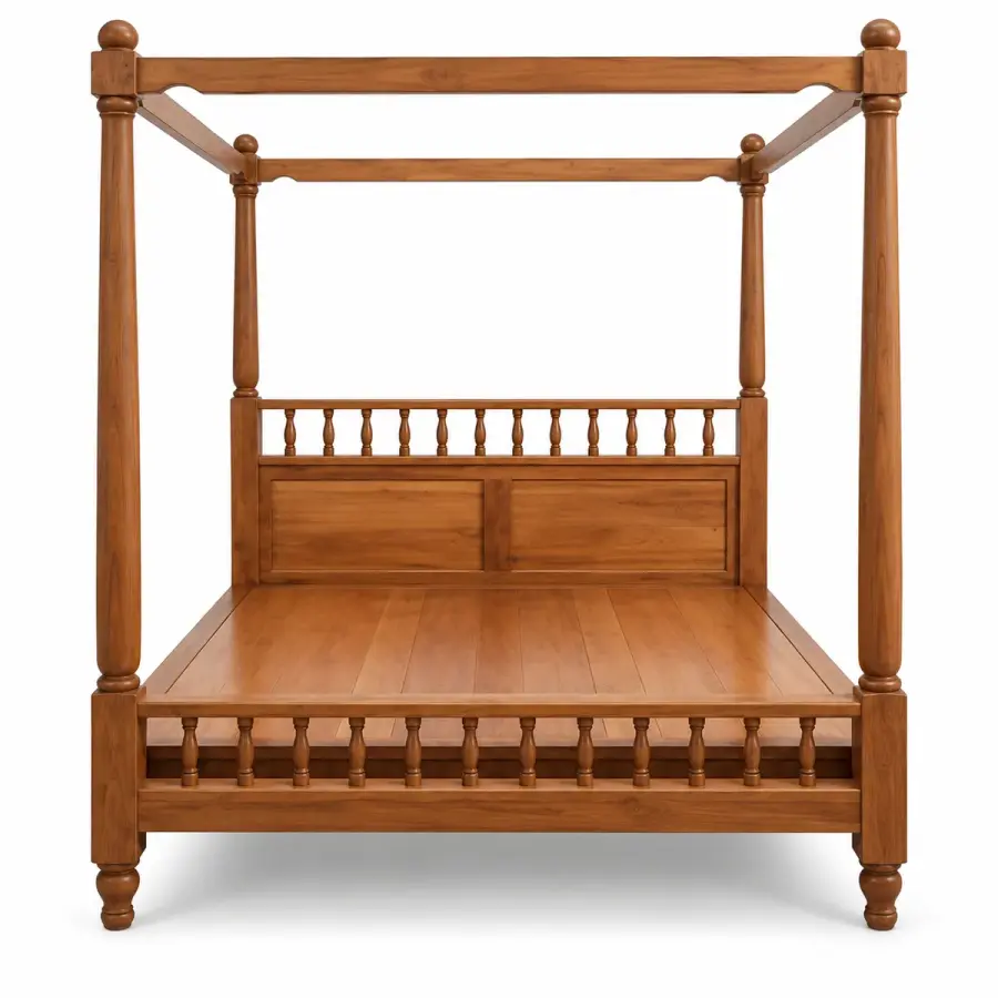 Kerala Spindle Canopy Bed