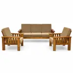 Lattice-Arm Olive Sofa Set – solid teak, Teakwood Factory
