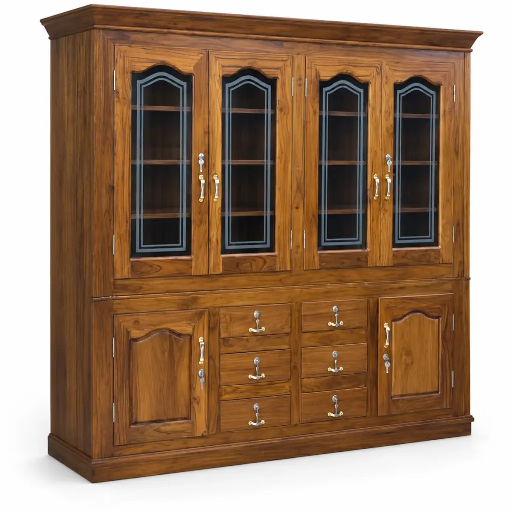 Leaded Glass Crockery Cabinet — photo 2