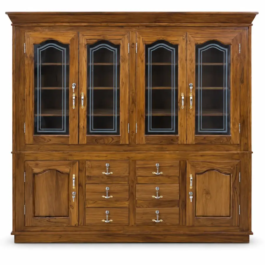 Leaded Glass Crockery Cabinet