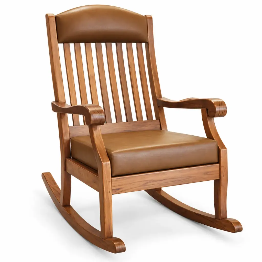 Leather-Cushion Rocking Chair — photo 2