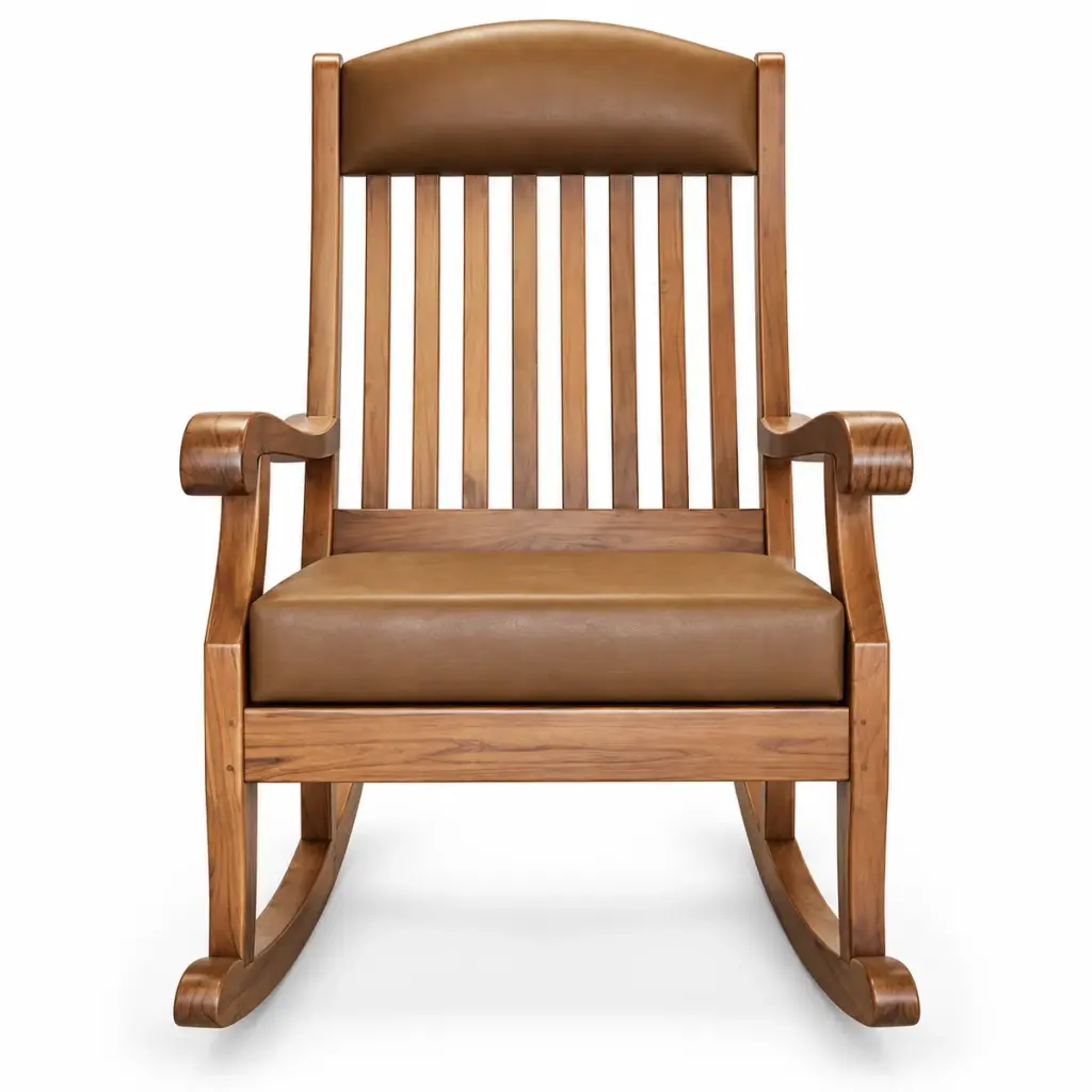 Leather-Cushion Rocking Chair — photo 1