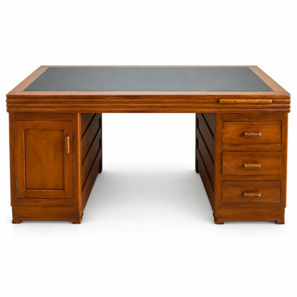 Leather-Top Executive Desk — photo 1