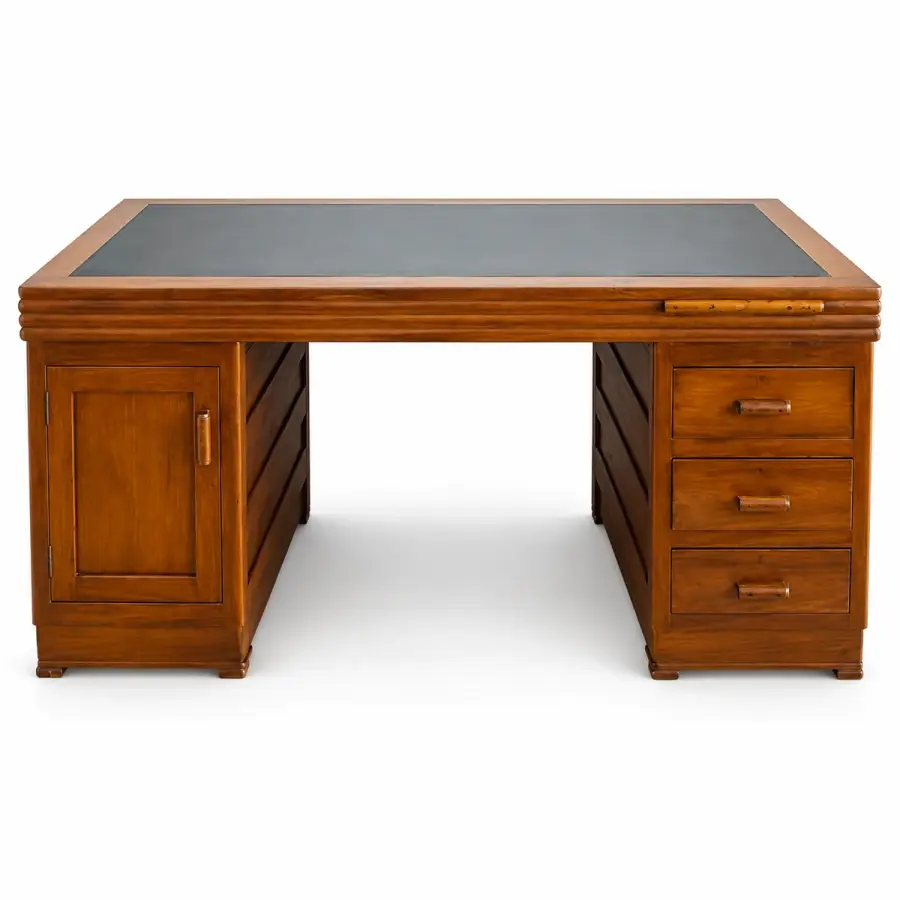 Leather-Top Executive Desk