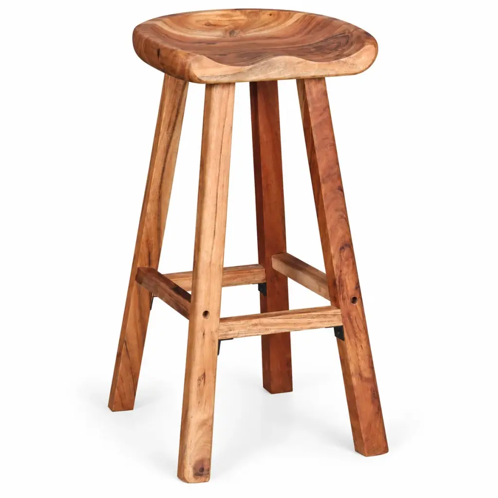 Live-Edge Saddle Stool — photo 2