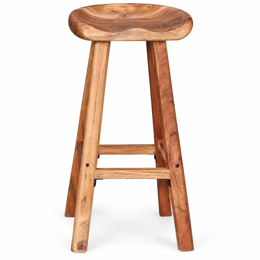 Live-Edge Saddle Stool