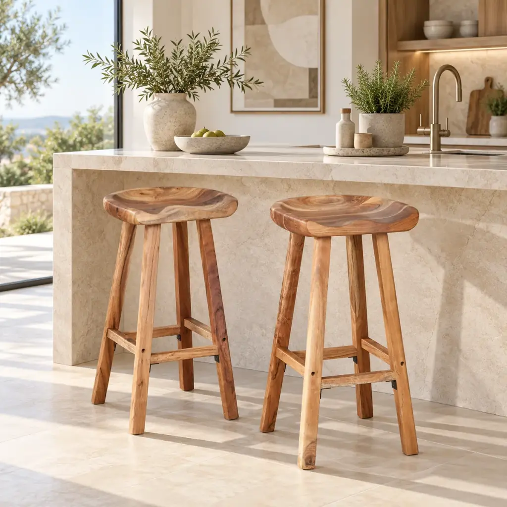 Live-Edge Saddle Stool — photo 3