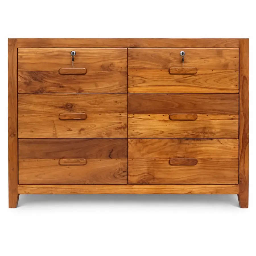 Lockable Six-Drawer Chest