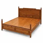 Low Panel Post Bed – solid teak, Teakwood Factory
