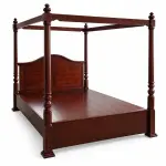 Mahogany Arch Canopy Bed – solid teak, Teakwood Factory