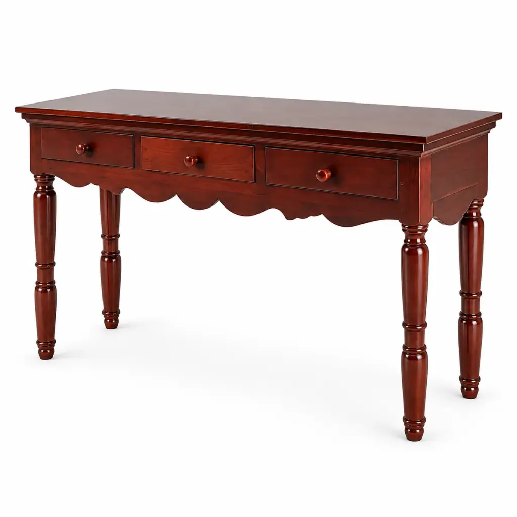 Mahogany Turned-Leg Console — photo 2
