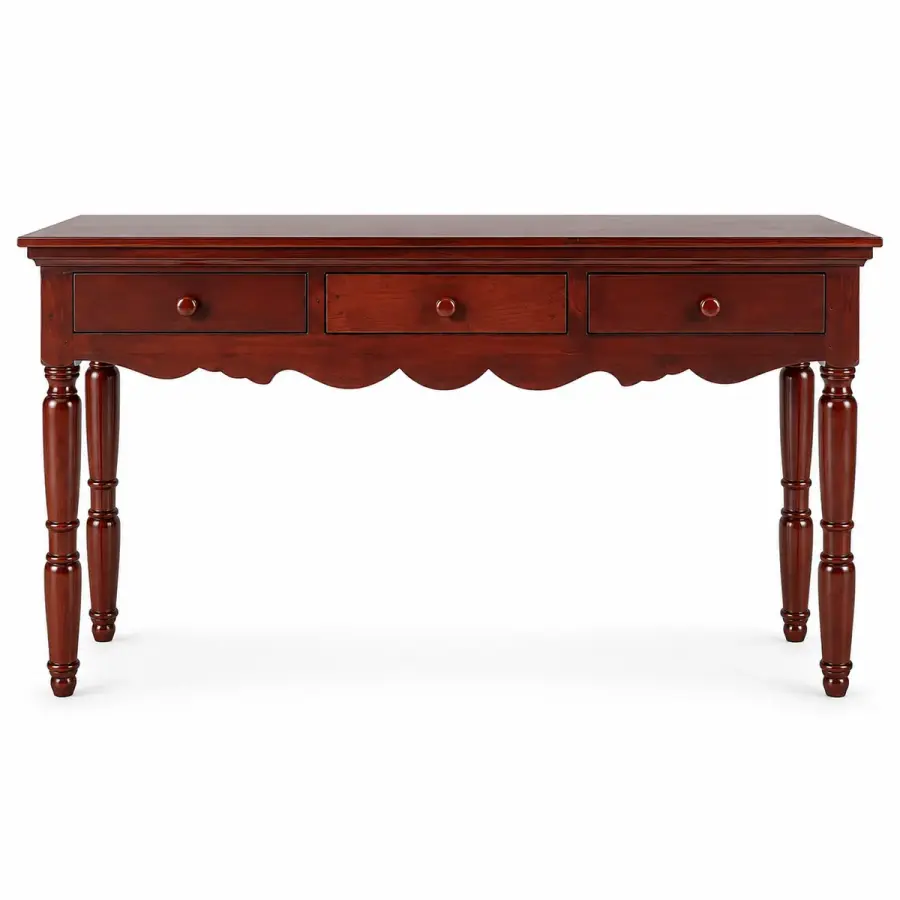 Mahogany Turned-Leg Console