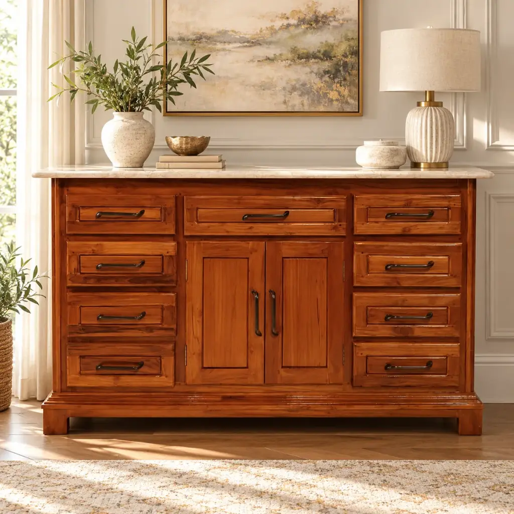 Marble-Top Sideboard Chest — photo 3