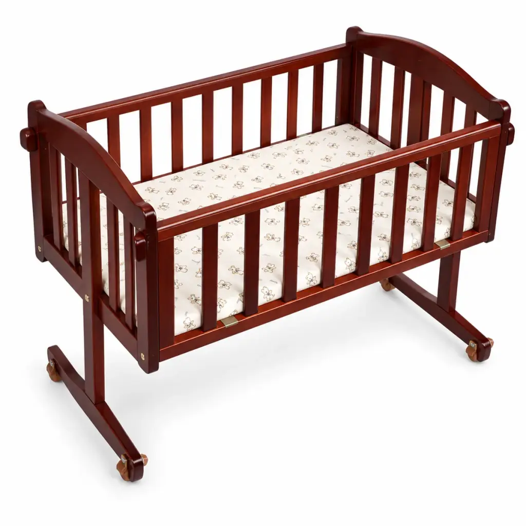 Maroon Crib on Castors — photo 2