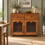 Mesh-Door Crockery Sideboard – solid teak, Teakwood Factory