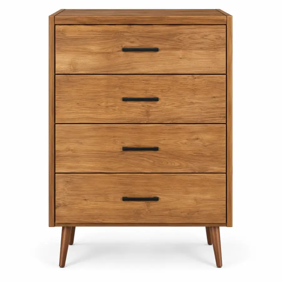 Mid-Century Bar-Pull Chest