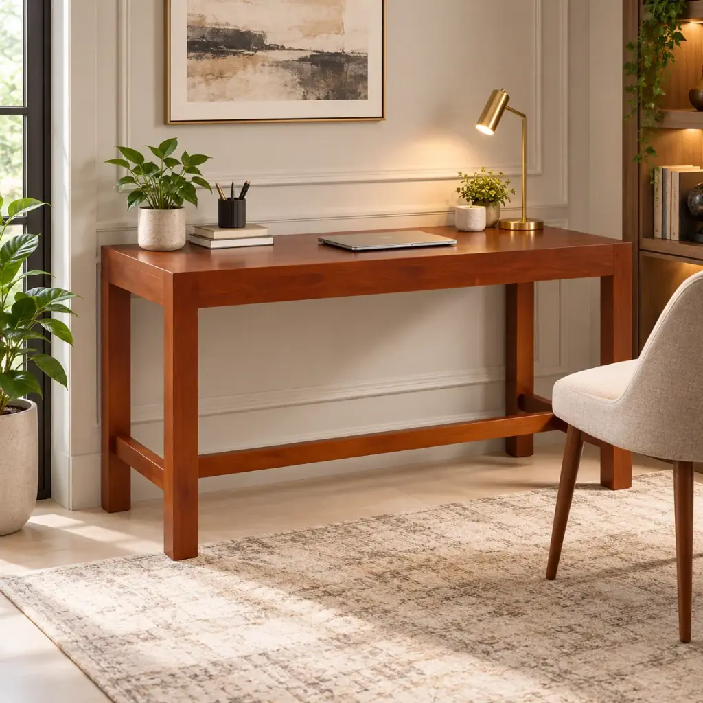 Minimal Teak Study Table — photo 3