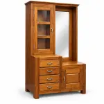 Mirror & Drawer Almirah – solid teak, Teakwood Factory