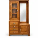 Mirror & Drawer Almirah – solid teak, Teakwood Factory