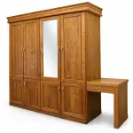 Mirror Hutch with Desk – solid teak, Teakwood Factory