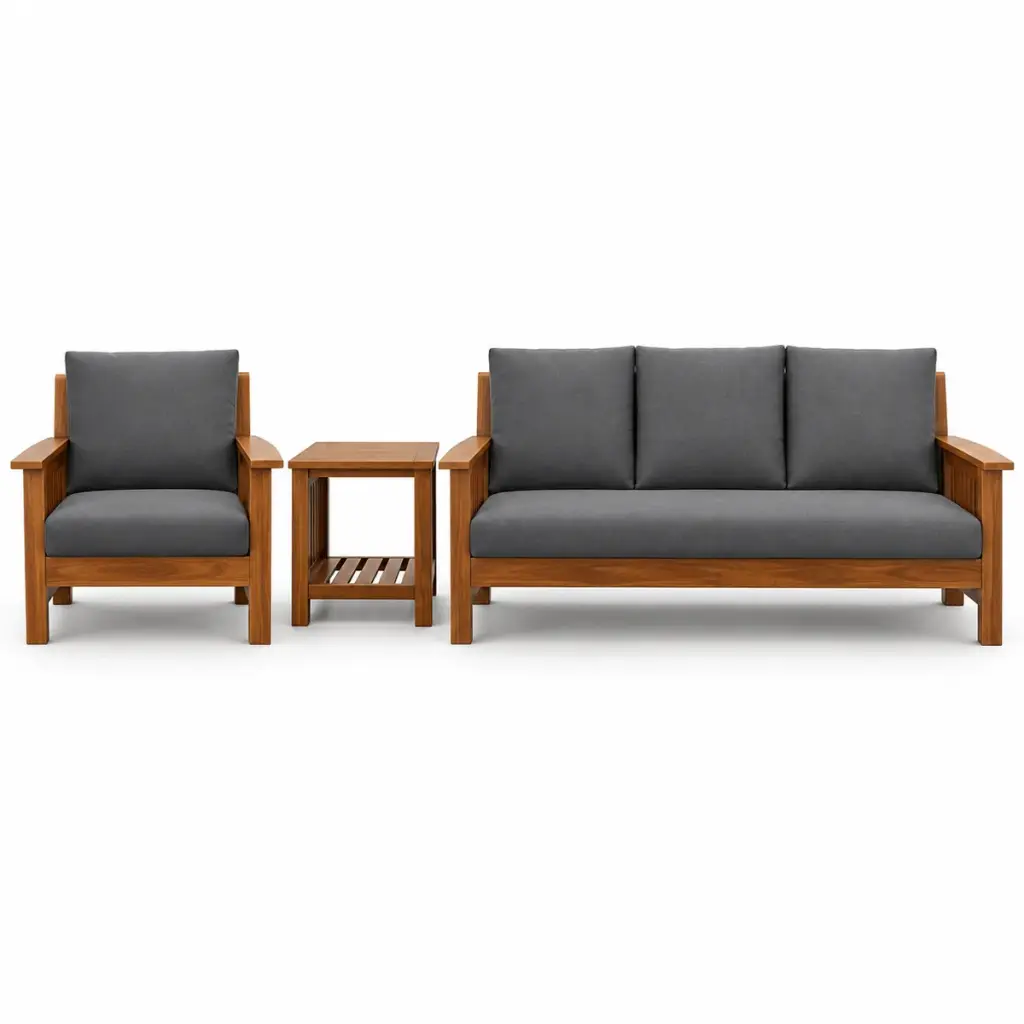 Mission Grey Sofa Set — photo 1