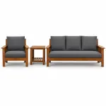 Mission Grey Sofa Set – solid teak, Teakwood Factory