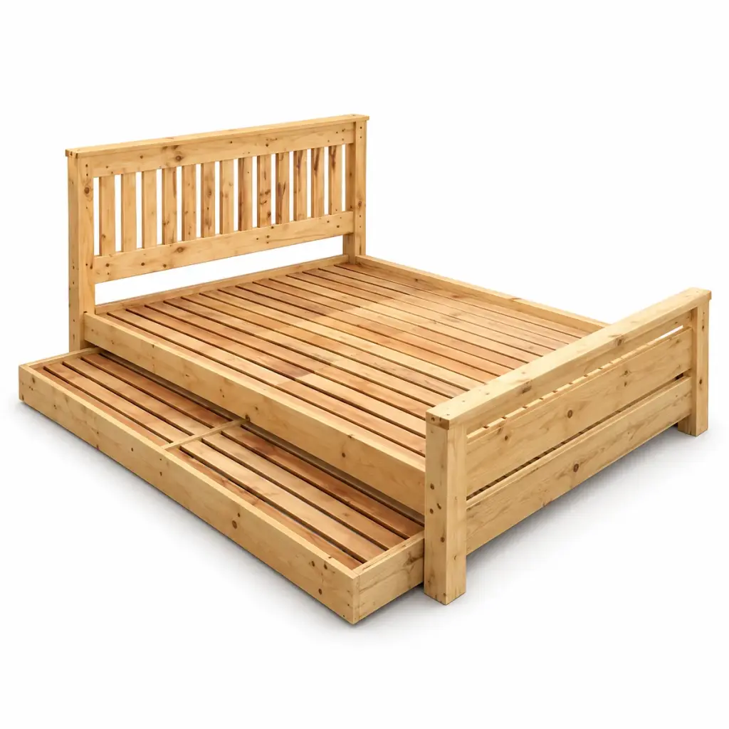 Natural Finish Trundle Bed — photo 2