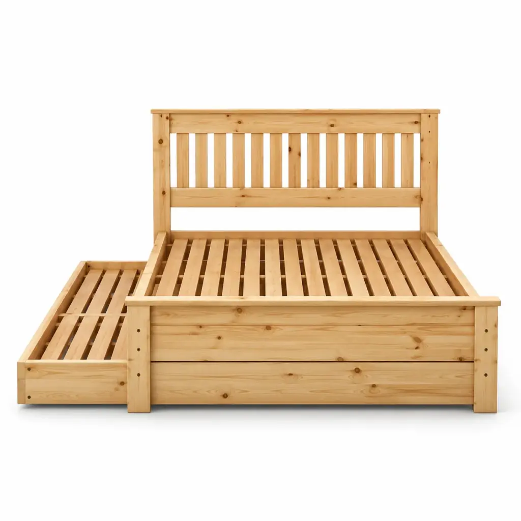 Natural Finish Trundle Bed — photo 1