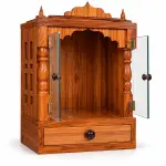 Om Back-Panel Arch Mandir – solid teak, Teakwood Factory