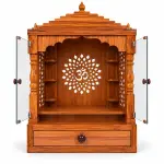 Om Back-Panel Arch Mandir – solid teak, Teakwood Factory
