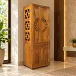 Om Jaali Tall Mandir – solid teak, Teakwood Factory