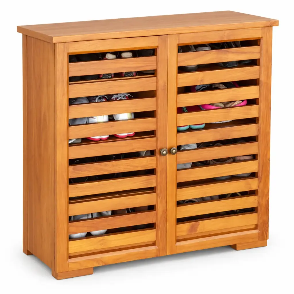 Open-Slat Shoe Cabinet — photo 2