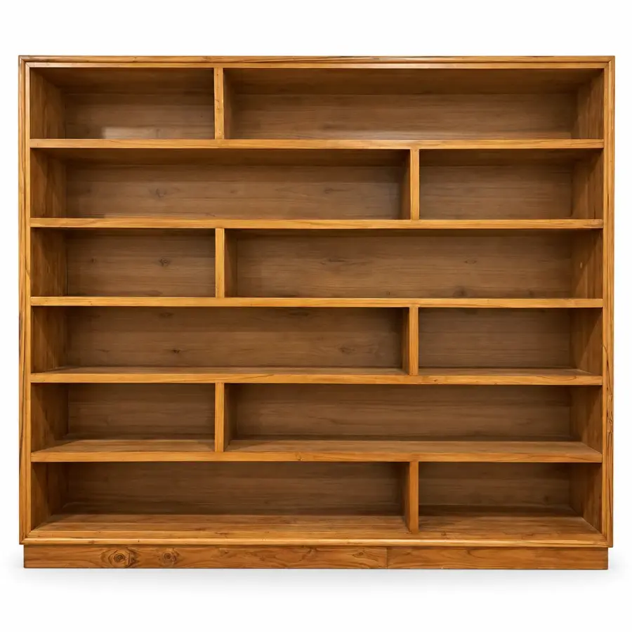 Open Teak Bookshelf