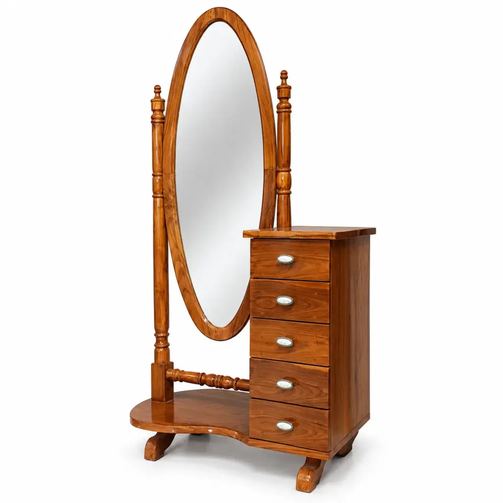 Oval Cheval Mirror Dresser — photo 2