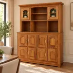 Panelled Kitchen Hutch – solid teak, Teakwood Factory