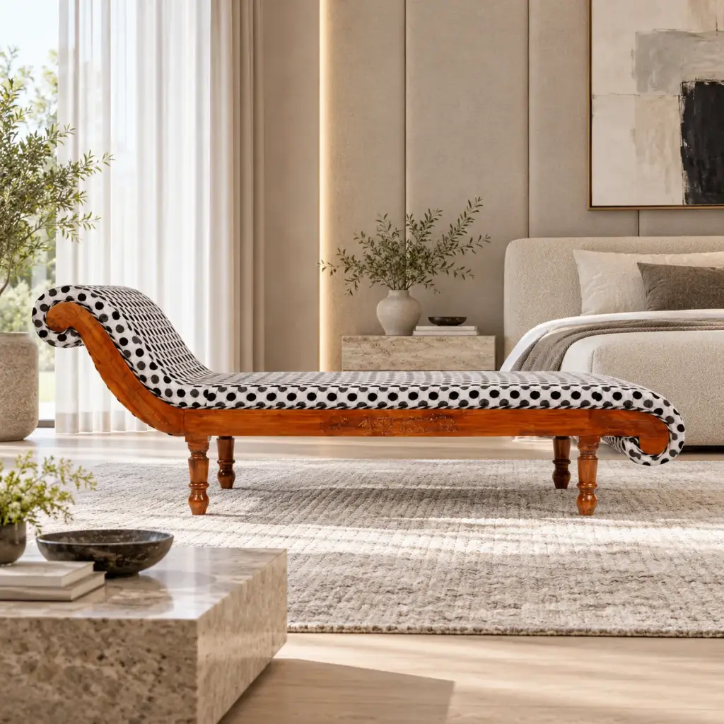 Polka-Dot Chaise Diwan — photo 3