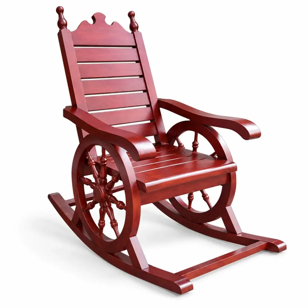 Red Wheel Rocking Chair — photo 2