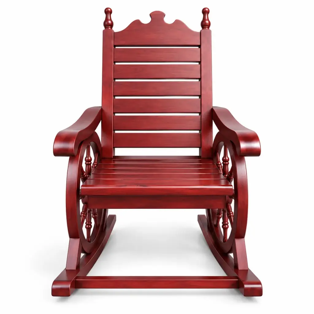 Red Wheel Rocking Chair — photo 1