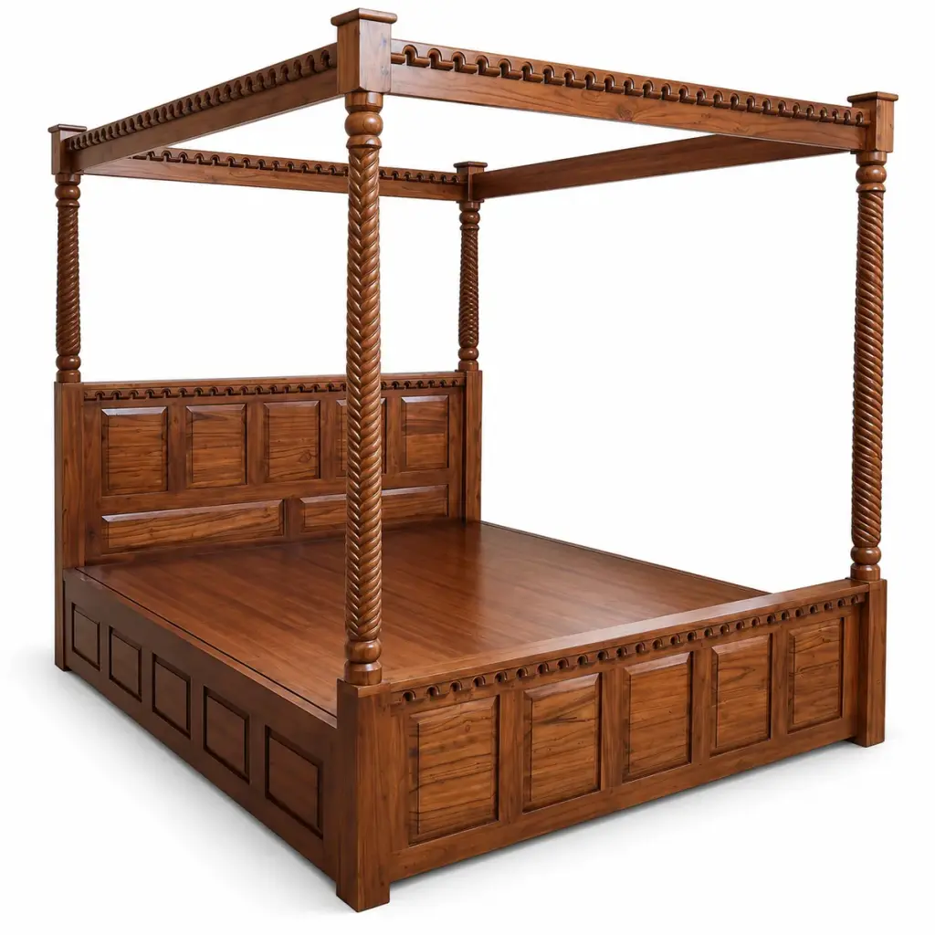 Rope-Twist Canopy Bed — photo 2