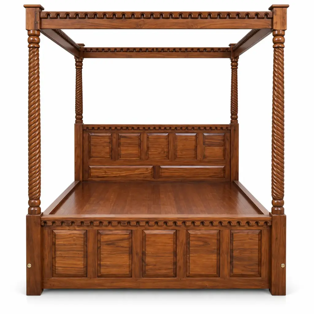 Rope-Twist Canopy Bed — photo 1
