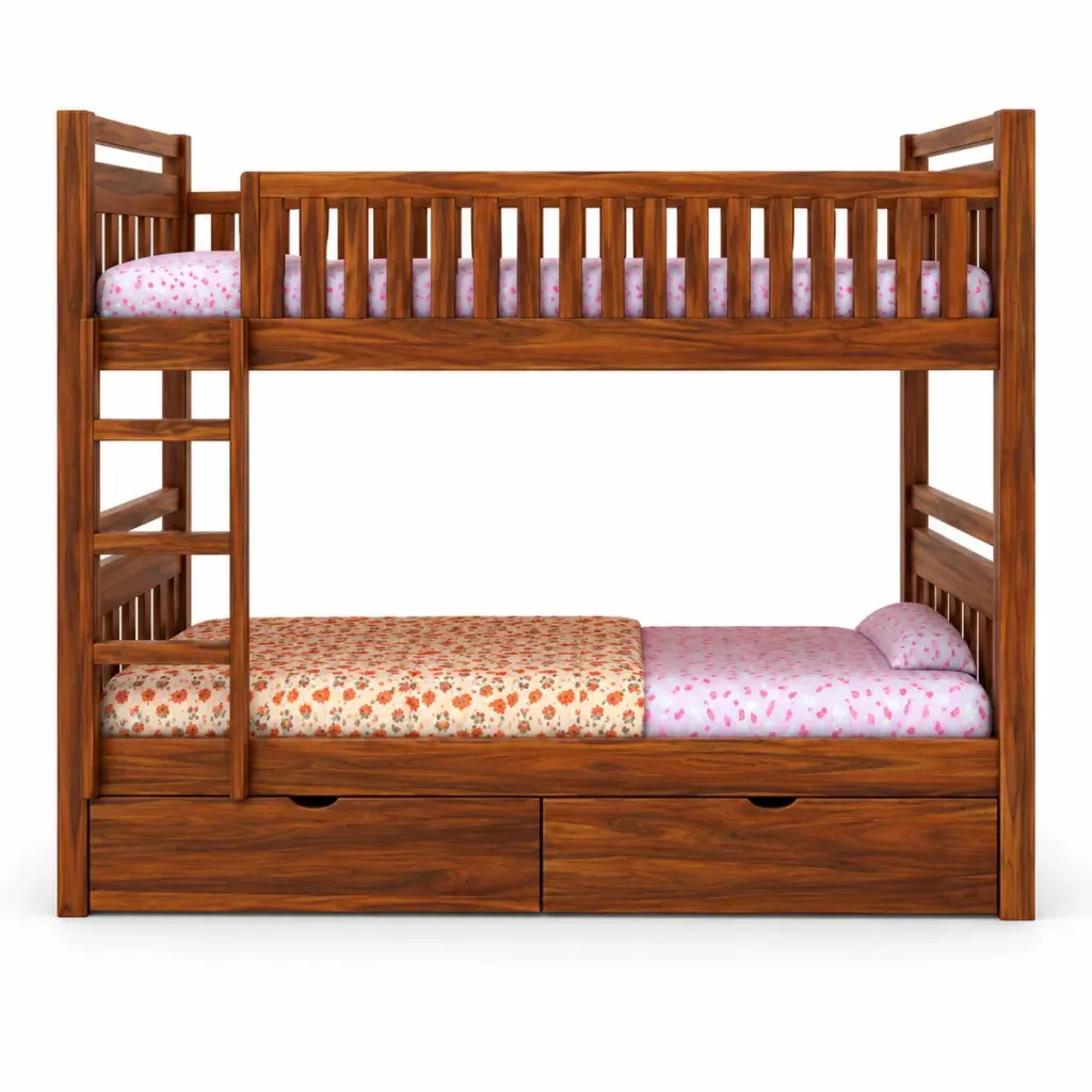 Rosewood Drawer Bunk Bed — photo 1