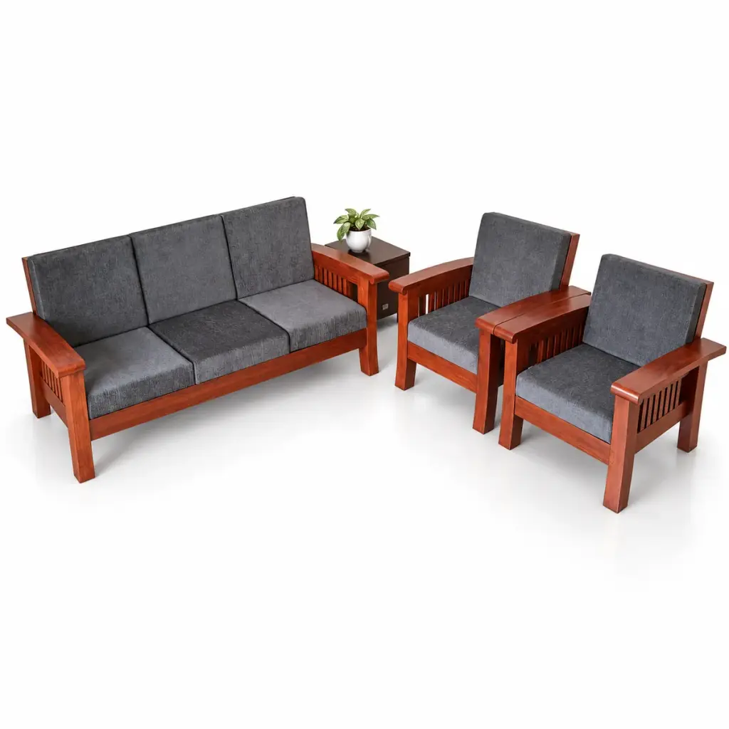 Rosewood Grey Sofa Set — photo 2