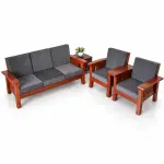 Rosewood Grey Sofa Set – solid teak, Teakwood Factory